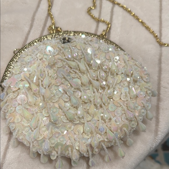 Vintage Iridescent Beaded Bag - Picture 1 of 11